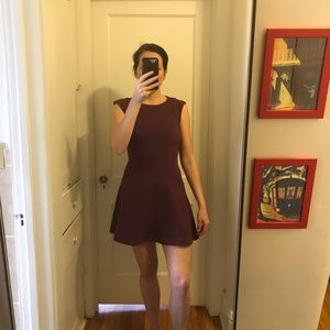 Dark Purple H&M Fit & Flare Dress